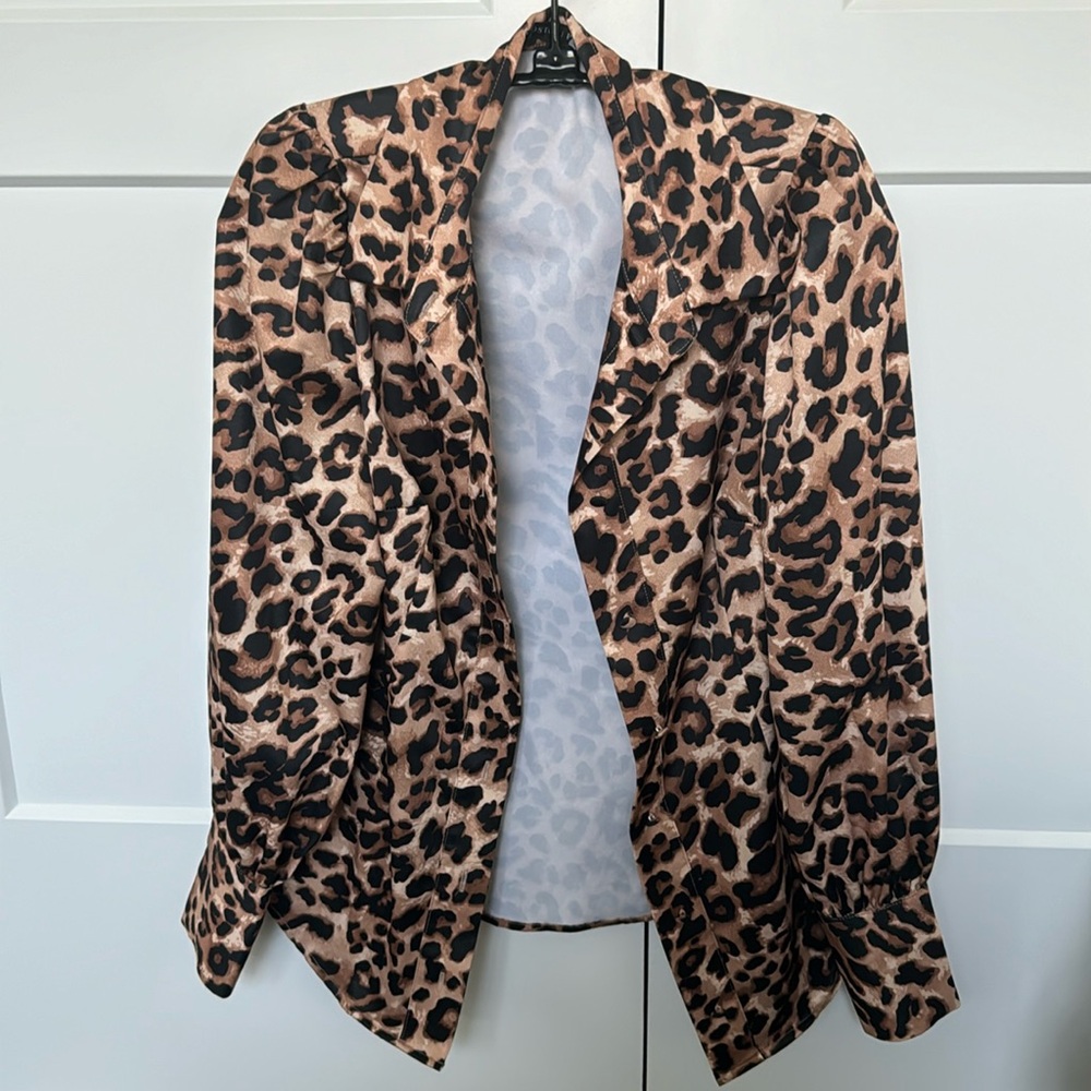 Boston Proper leopard print dress shirt
